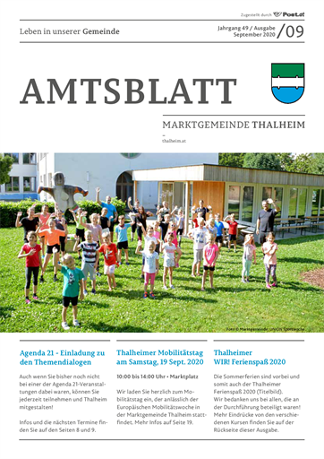 Amtsblatt der Marktgemeinde Thalheim Ausgabe 09-September 2020