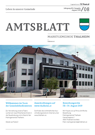 Titelblatt Amtsblatt 08/2019 August