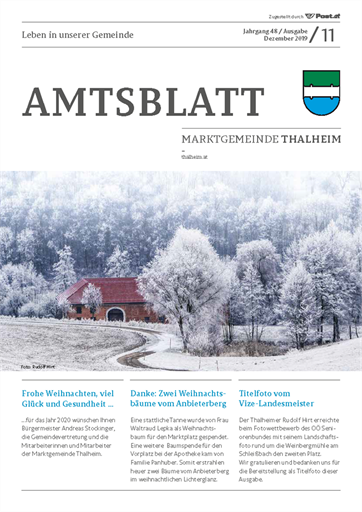 Titelblatt Amtsblatt 11/2019 Dezember