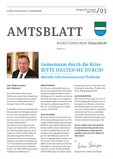 Titelbild: Amtsblatt 02 - März 2020