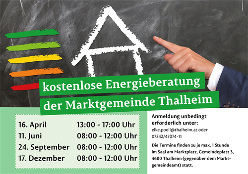kostenlose Energieberatung der Marktgemeinde Thalheim