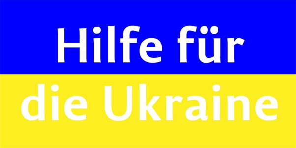 Flagge Ukraine - Hilfe für die Ukraine