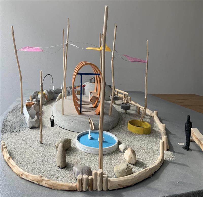 Ein Modell der Wasserwerkstatt, die neu errichtet wird.